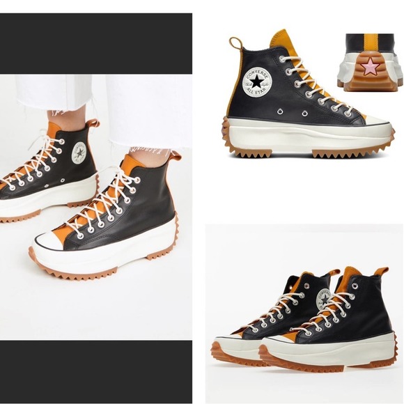 Converse Shoes - CONVERSE Run Star Hike Hi Platform. Black/Saffron. Women’s Size 9 NWOT